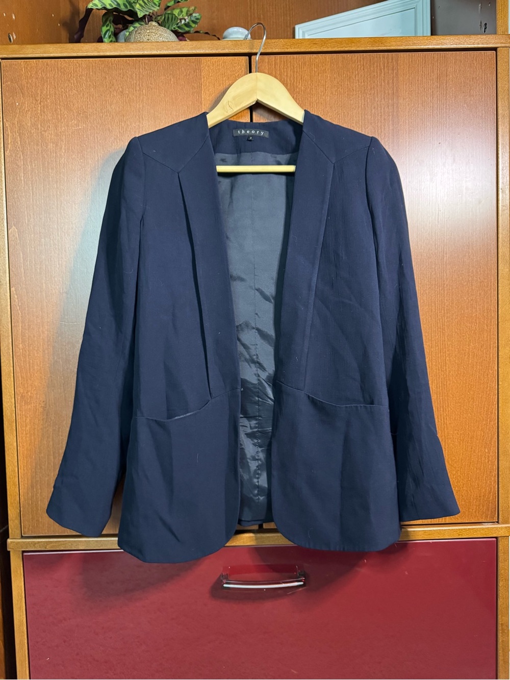 Minimalist Open-Front Blazer - hydric medora wool blend